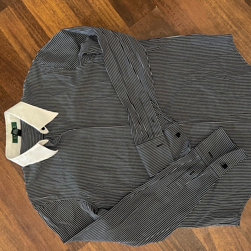 Ralph Lauren Black and White Striped Shirt
